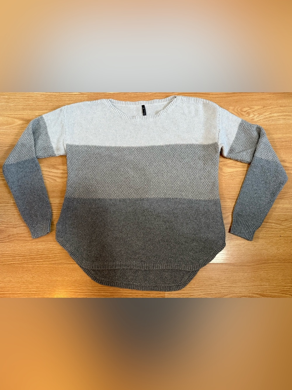 KUHL Bella Striped Knit Sweater - Women’s XL - Gray Color Block